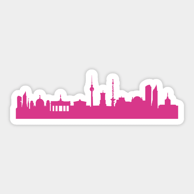 Berlin skyline pink Sticker by 44spaces